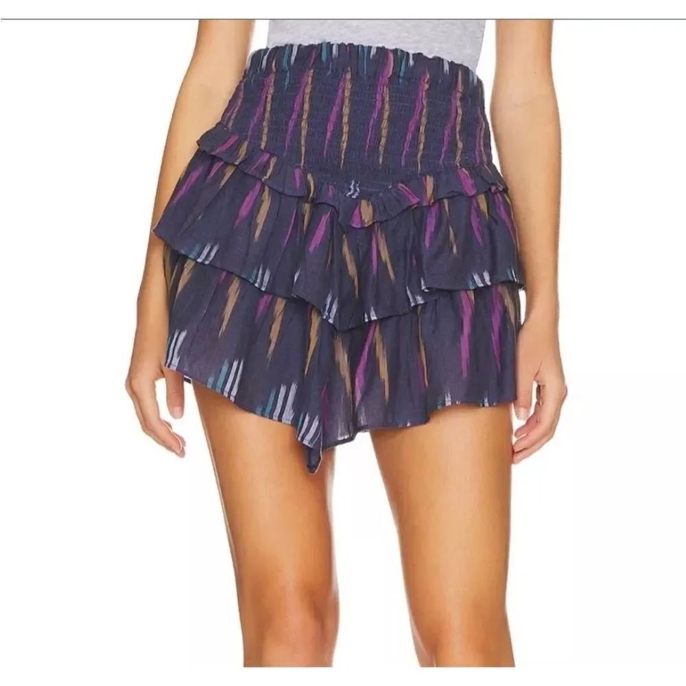 MOTHER Ruffled Up Festival Skirt SZ XS Artist In Residence Mini Asymmetrical